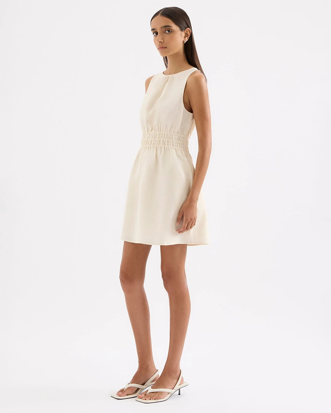 Andri Linen Mini Dress - Chamomile by Nude Lucy - view 3