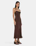 Samantha Midi Dress - Chocolate by Ownley