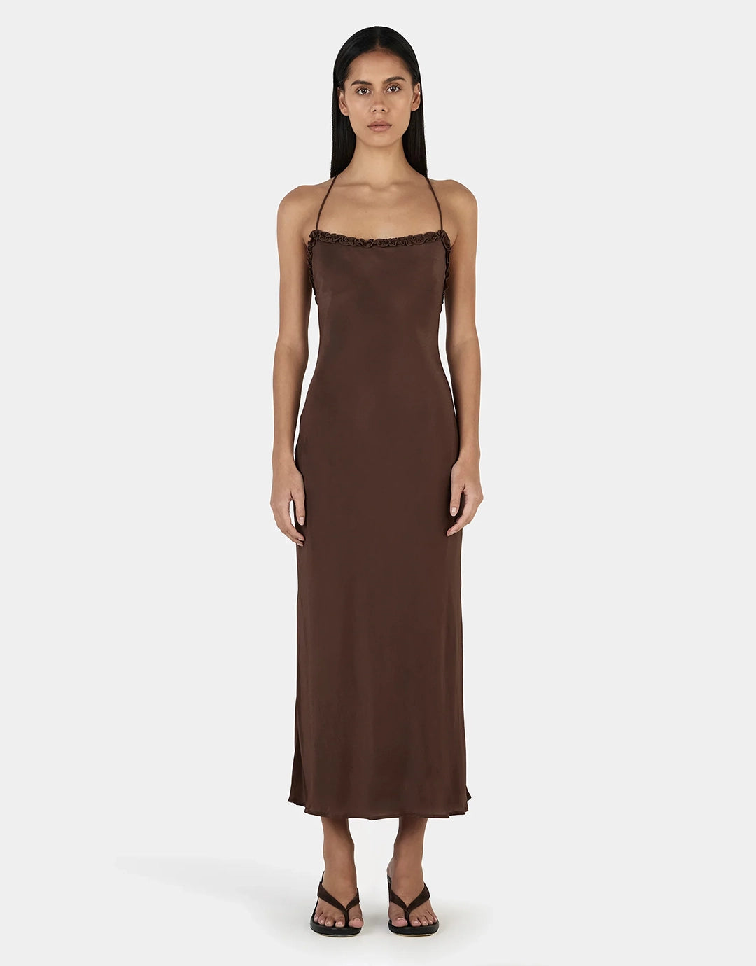 Samantha Midi Dress - Chocolate