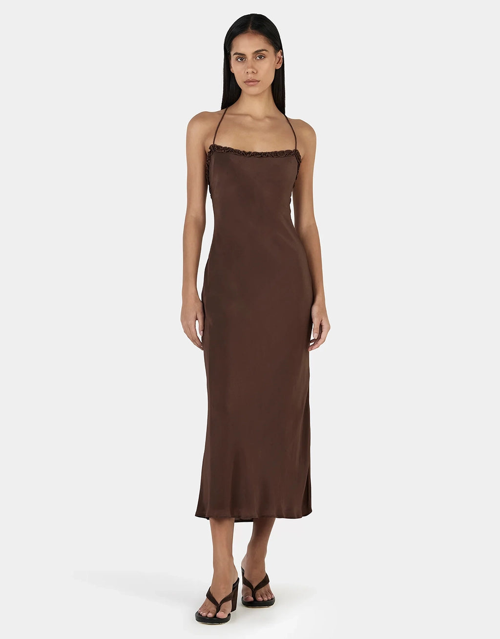 Samantha Midi Dress - Chocolate