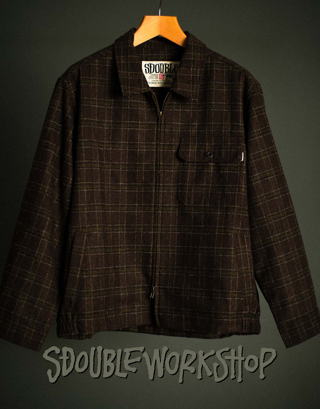 LS Zip Thru Shirt - Chocolate by S-Double - view 8
