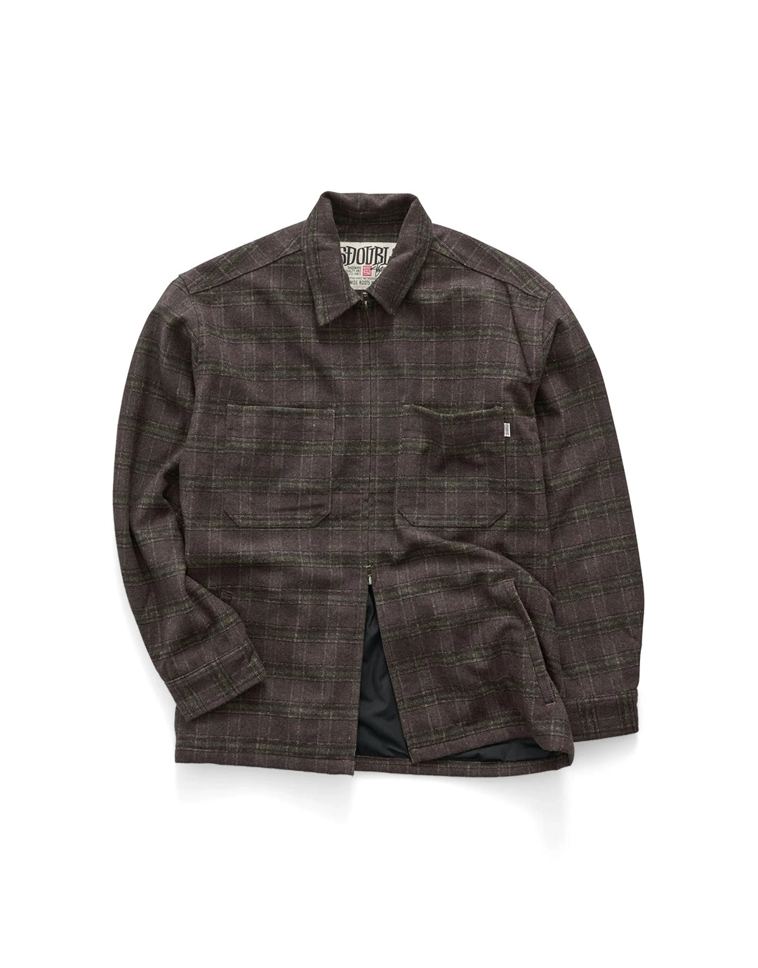LS Zip Thru Shirt - Chocolate by S-Double