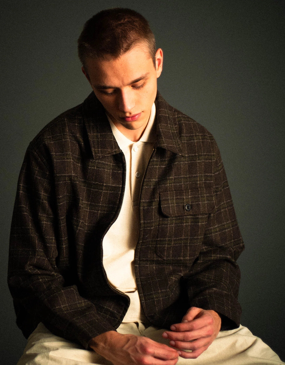 LS Zip Thru Shirt - Chocolate by S-Double - view 4