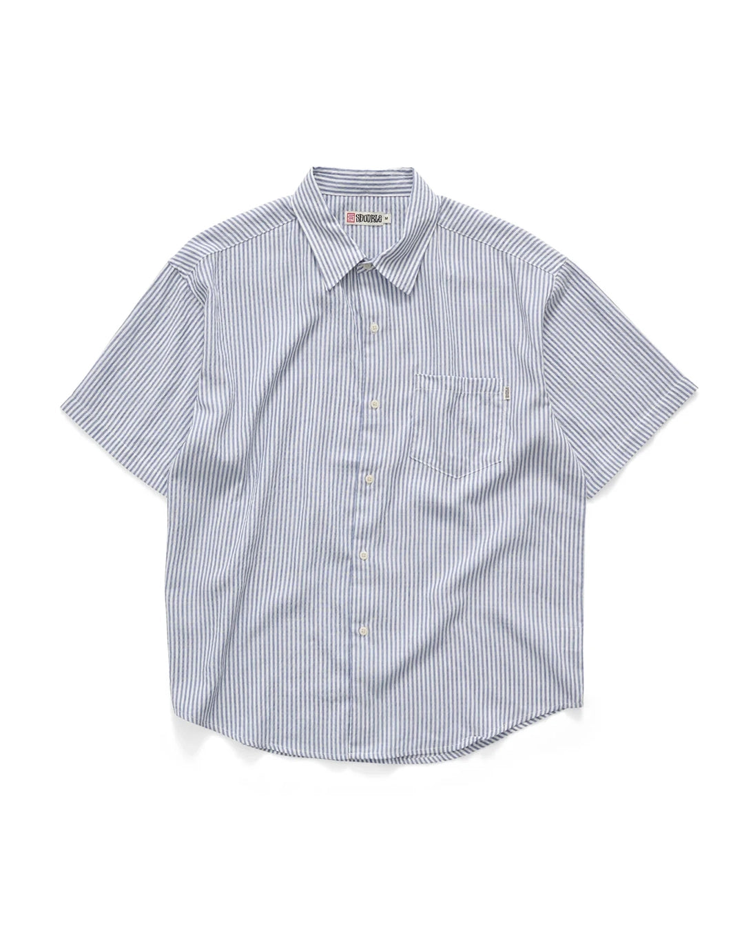 James Stripe Short Sleeve Shirt - Blue Stripe