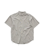 Bay Stripe Short Sleeve Classic Shirt - Black/White Stripe by S-Double