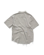 Bay Stripe Short Sleeve Classic Shirt - Black/White Stripe by S-Double - view 2
