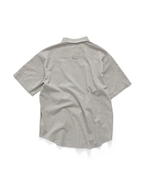 Bay Stripe Short Sleeve Classic Shirt - Black/White Stripe by S-Double - view 2