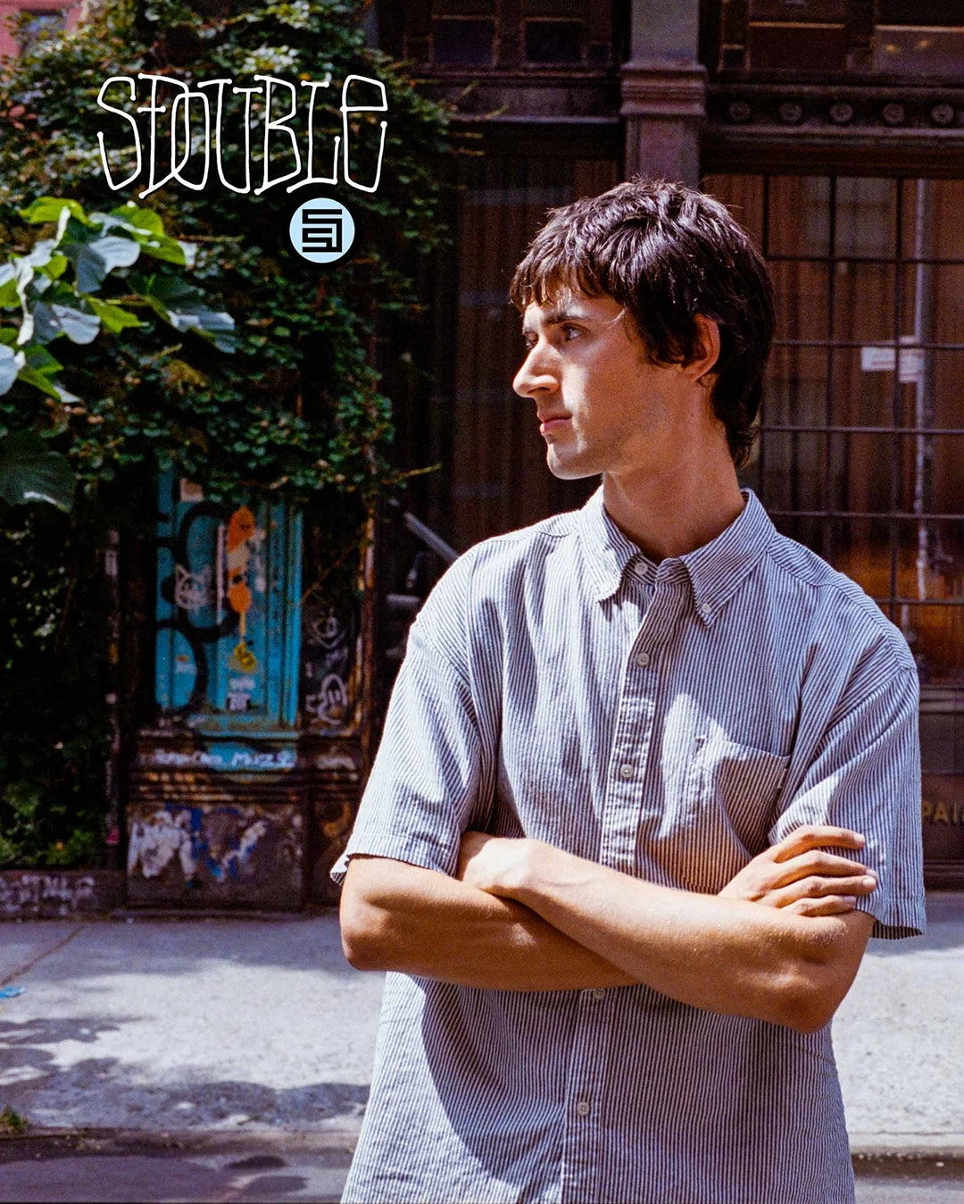 Bay Stripe Short Sleeve Classic Shirt - Black/White Stripe