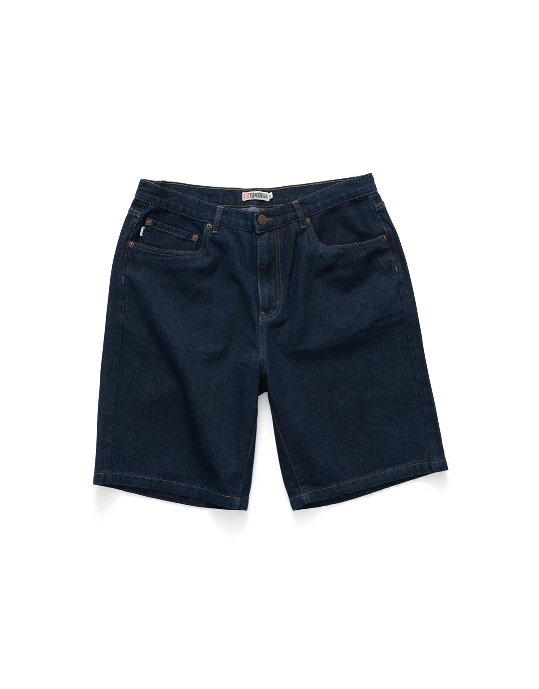 Embroidered 5 Pocket Denim Shorts - One Rinse