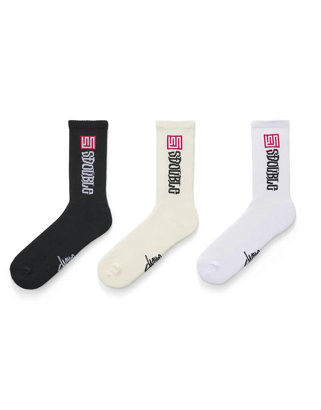 S Cube Mid Block Socks - 3 Pack