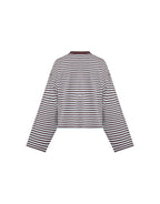 Bloom Long Sleeve Top - Chocolate Sea Stripe by Lioness - view 7