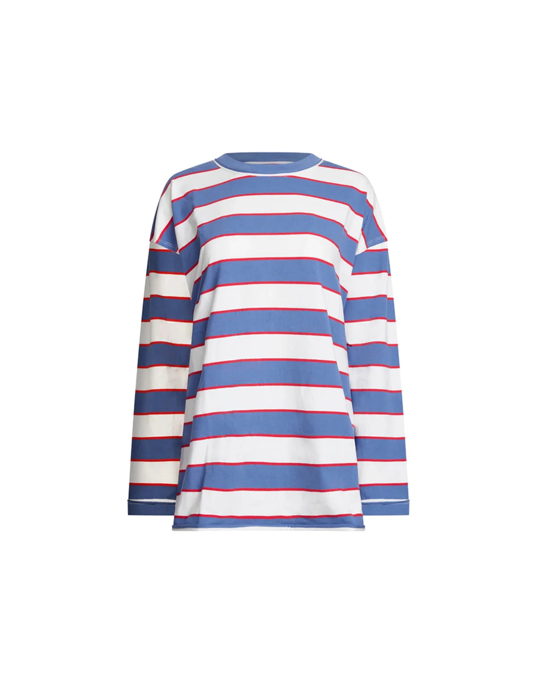 Horizon Long Sleeve Top - Dusty Blue Stripe