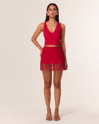 Caspian Mini Skirt - Red - SNDYS