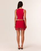 Caspian Mini Skirt - Red - SNDYS