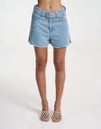 Denim Belt Shorts - Sky Blue Denim by Summi Summi - view 5