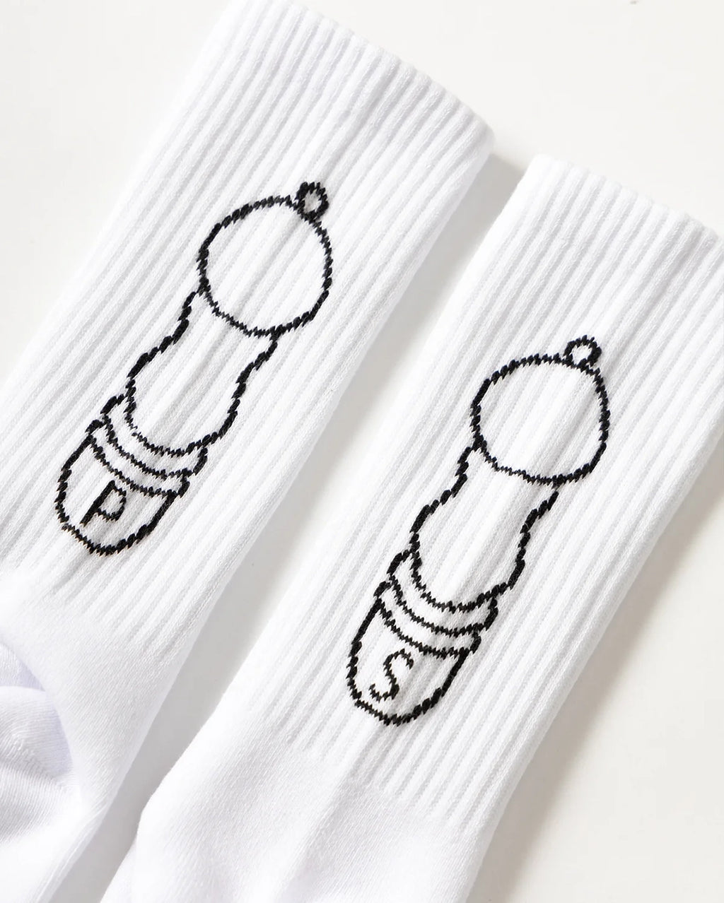 Salt + Pepper Socks - White