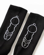 Salt + Pepper Socks - Black by Service Works - view 3