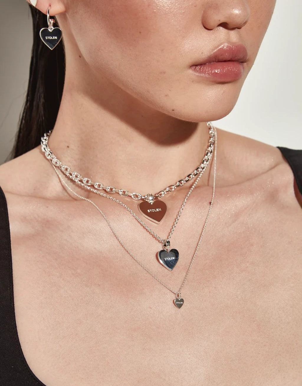 Stolen Heart Necklace - Silver