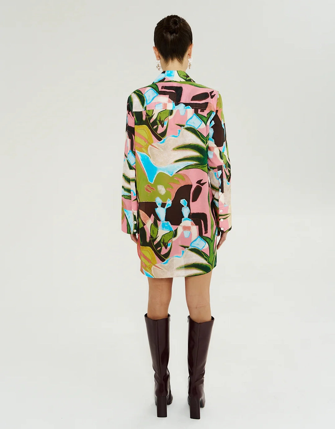 Long Sleeve Ash Shirt Dress - Wonderland by Summi Summi - view 3