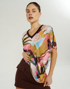 V Neck Mesh Tee - Wonderland by Summi Summi - view 2