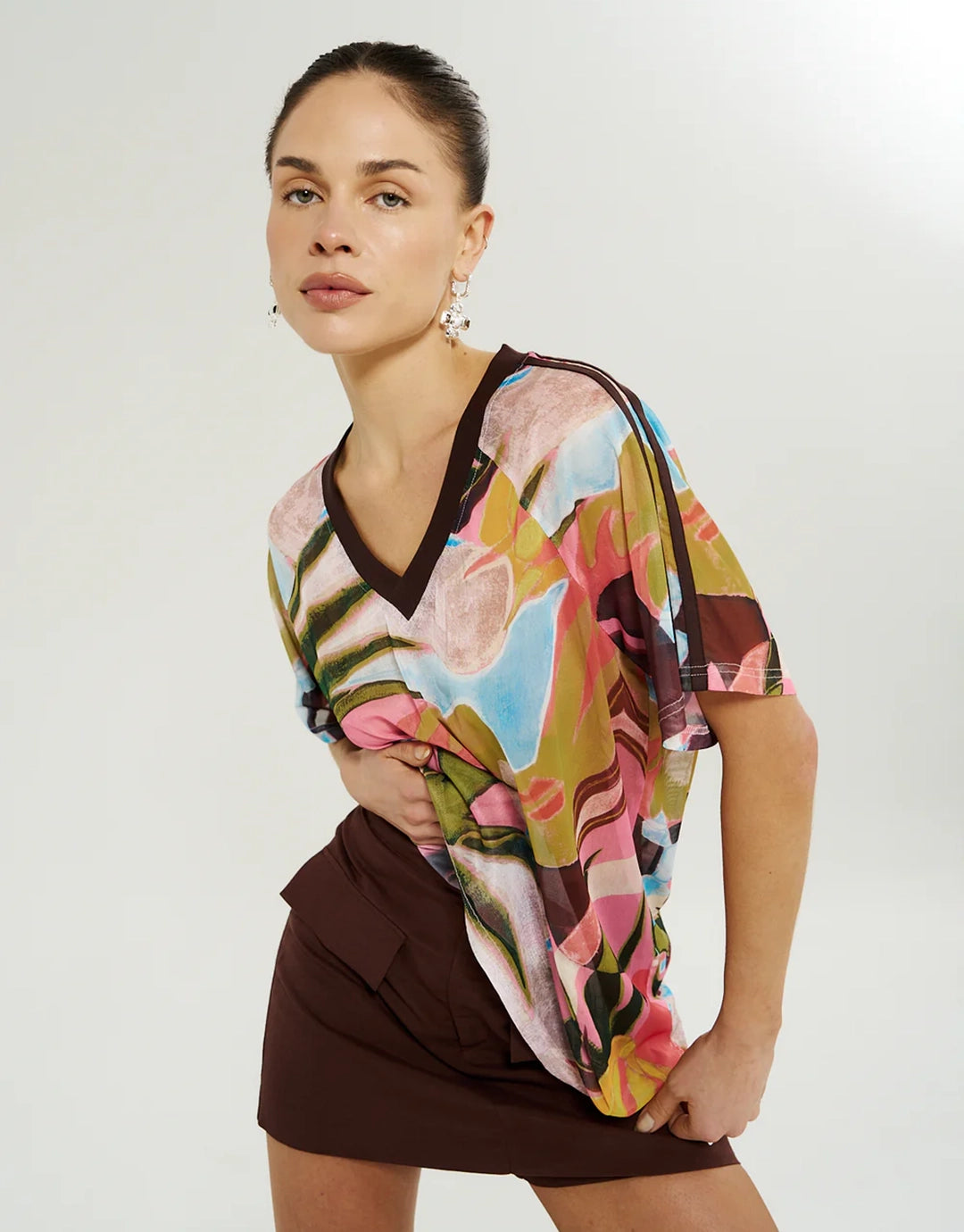 V Neck Mesh Tee - Wonderland by Summi Summi - view 5