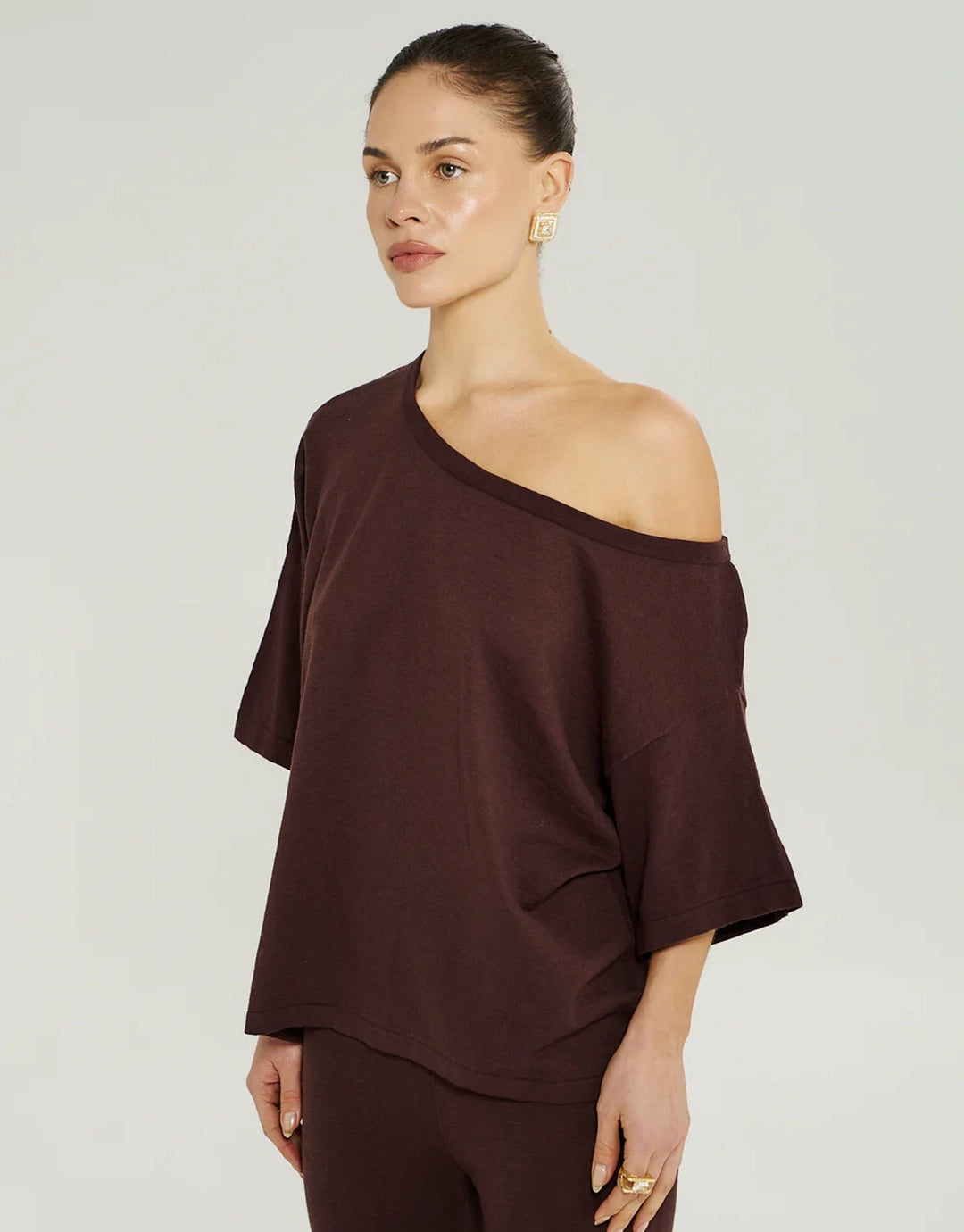 Knit Tee - Chocolate by Summi Summi - view 2