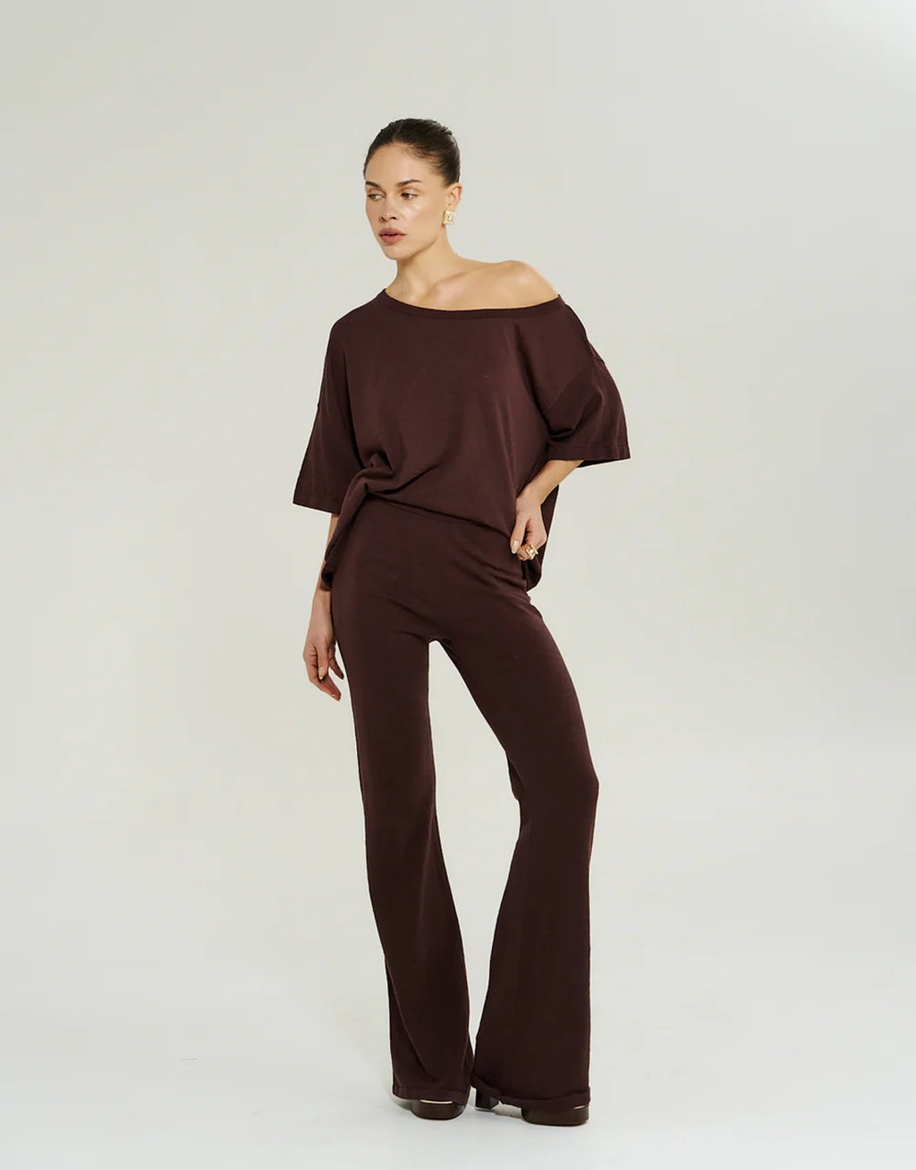 Knit Tee - Chocolate by Summi Summi - view 4