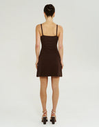 A Line Mini Dress - Chocolate by Summi Summi - view 3