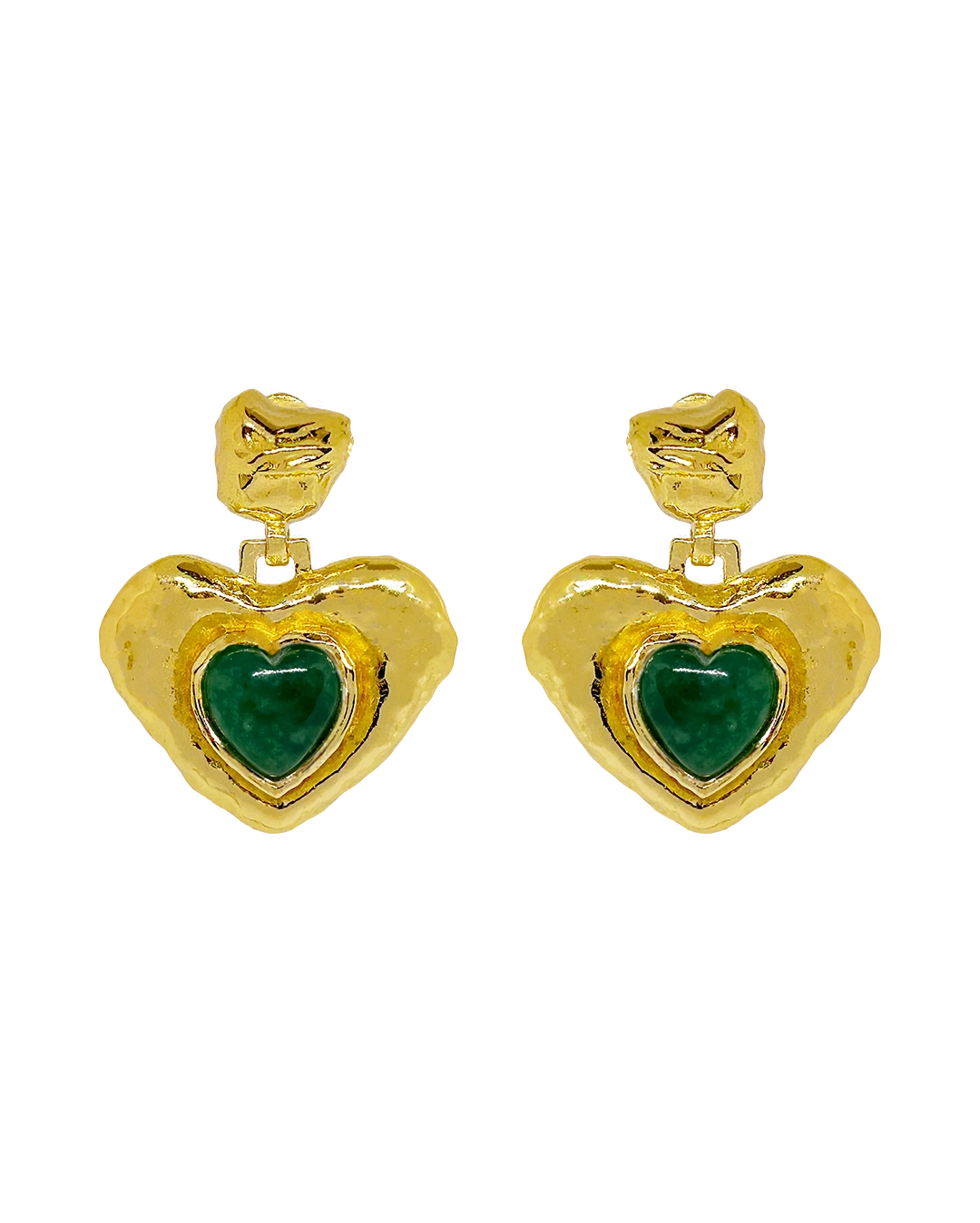 Suri Earrings - Gold Green Aventurine