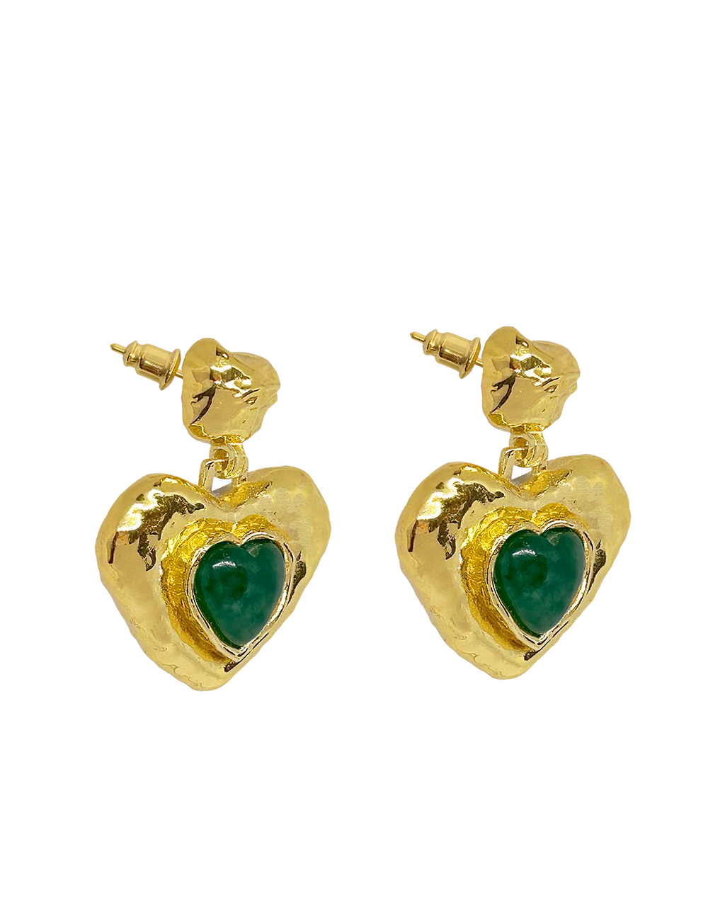 Suri Earrings - Gold Green Aventurine