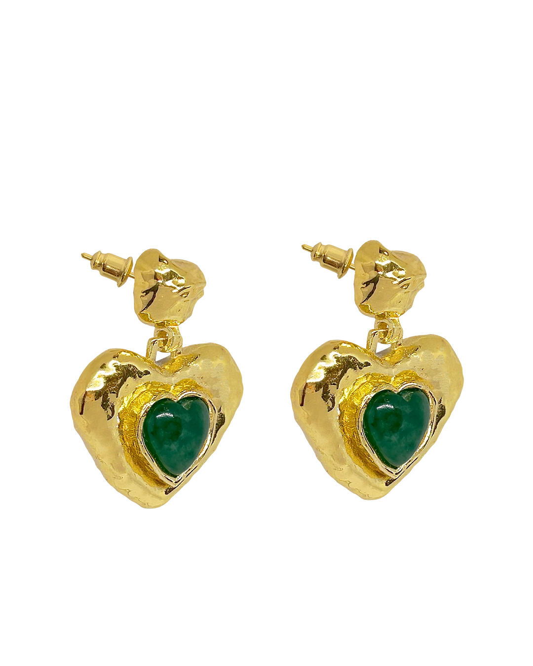 Suri Earrings - Gold Green Aventurine