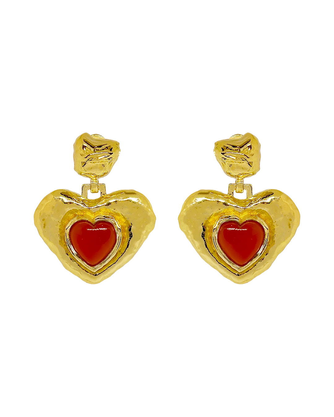 Suri Earrings - Gold Carnelian