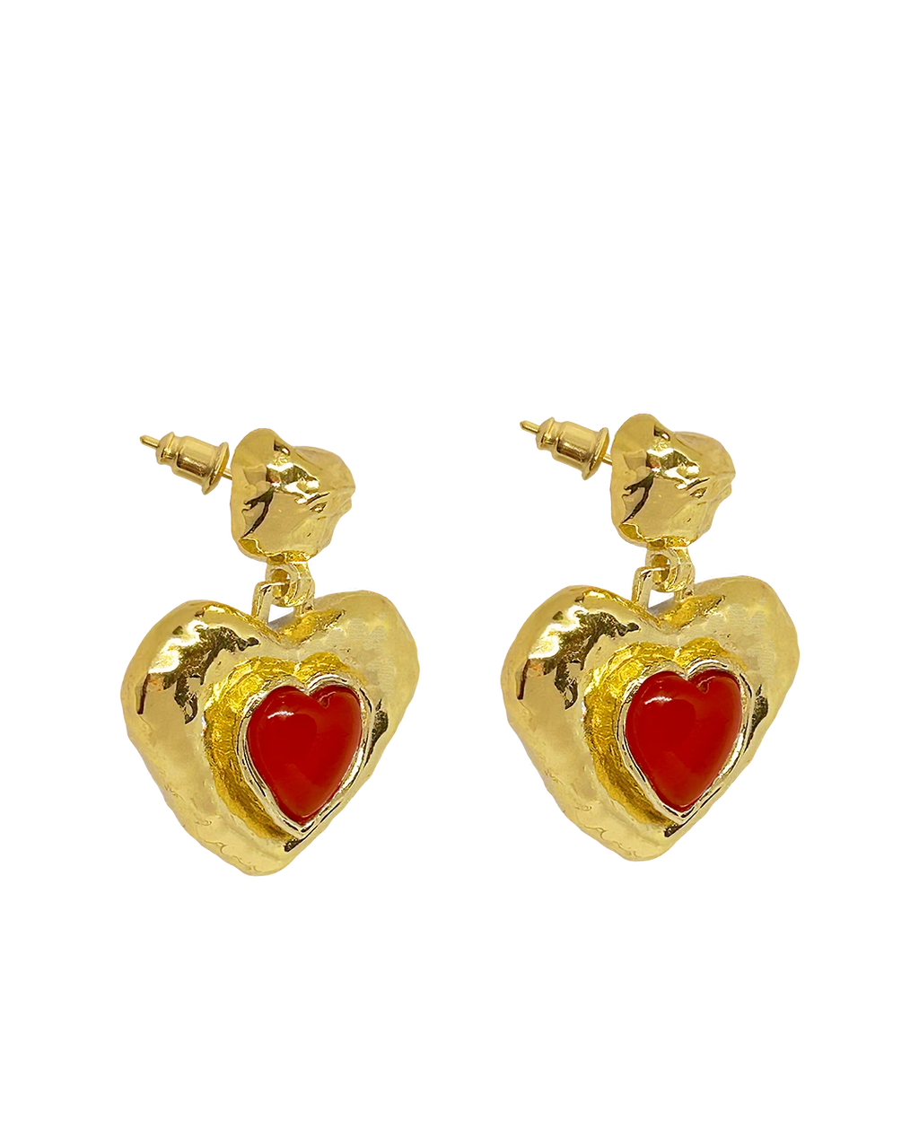 Suri Earrings - Gold Carnelian