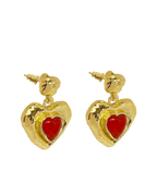 Suri Earrings - Gold Carnelian by Mountain and Moon - view 5