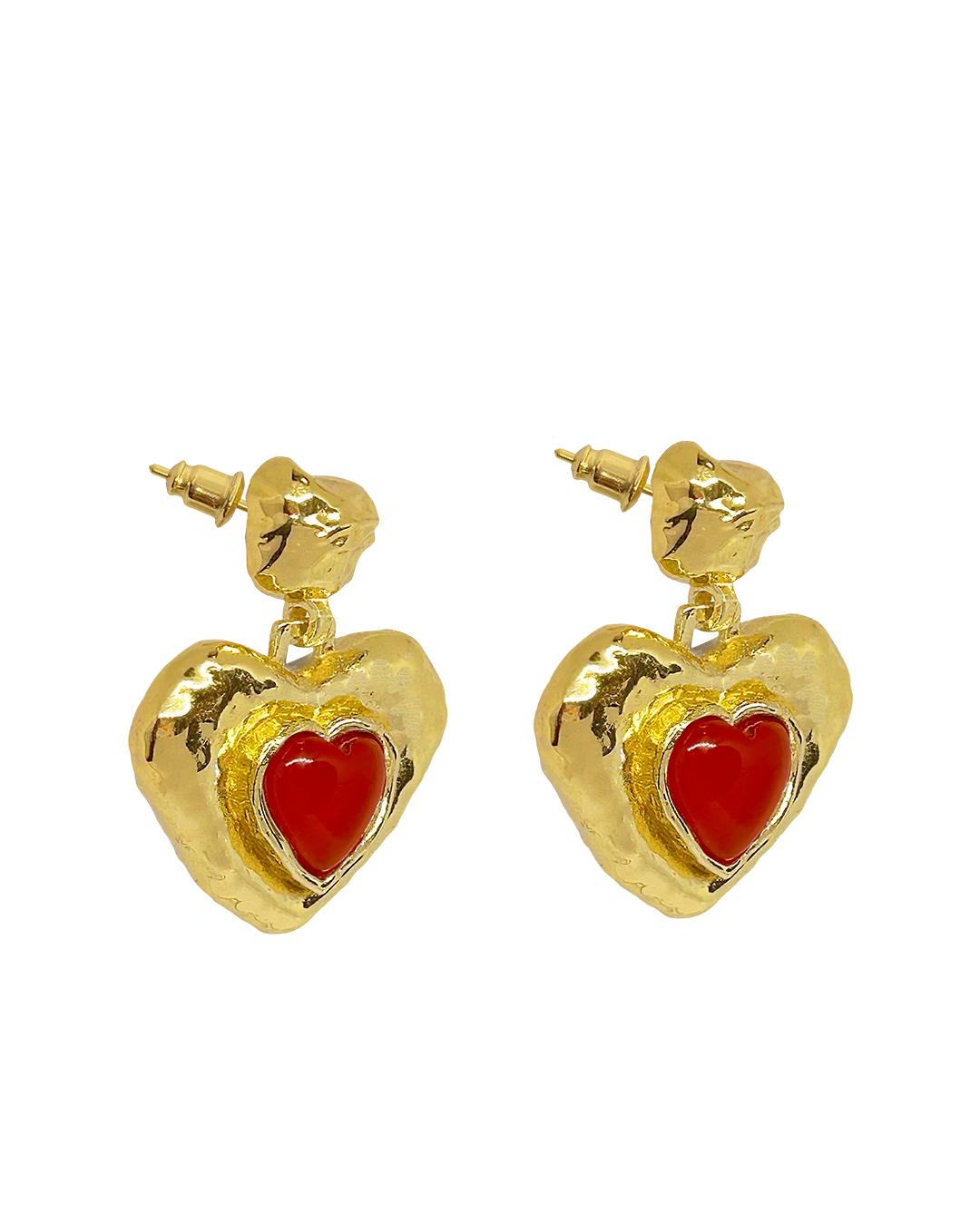 Suri Earrings - Gold Carnelian