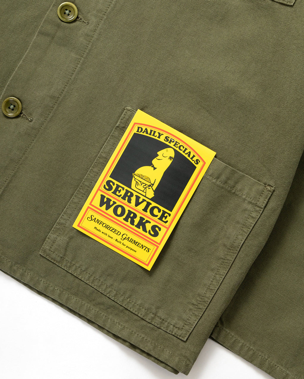 Canvas Chore Shirt - Olive