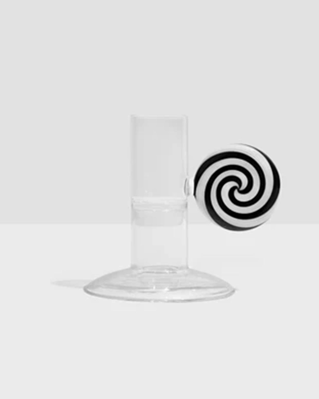 Swirl Candle Holder - Black + White