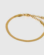 Sylvia Gold Snake Chain Bracelet by Arms of Eve - view 7