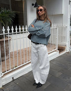 Bloom Long Sleeve Top - Chocolate Sea Stripe by Lioness