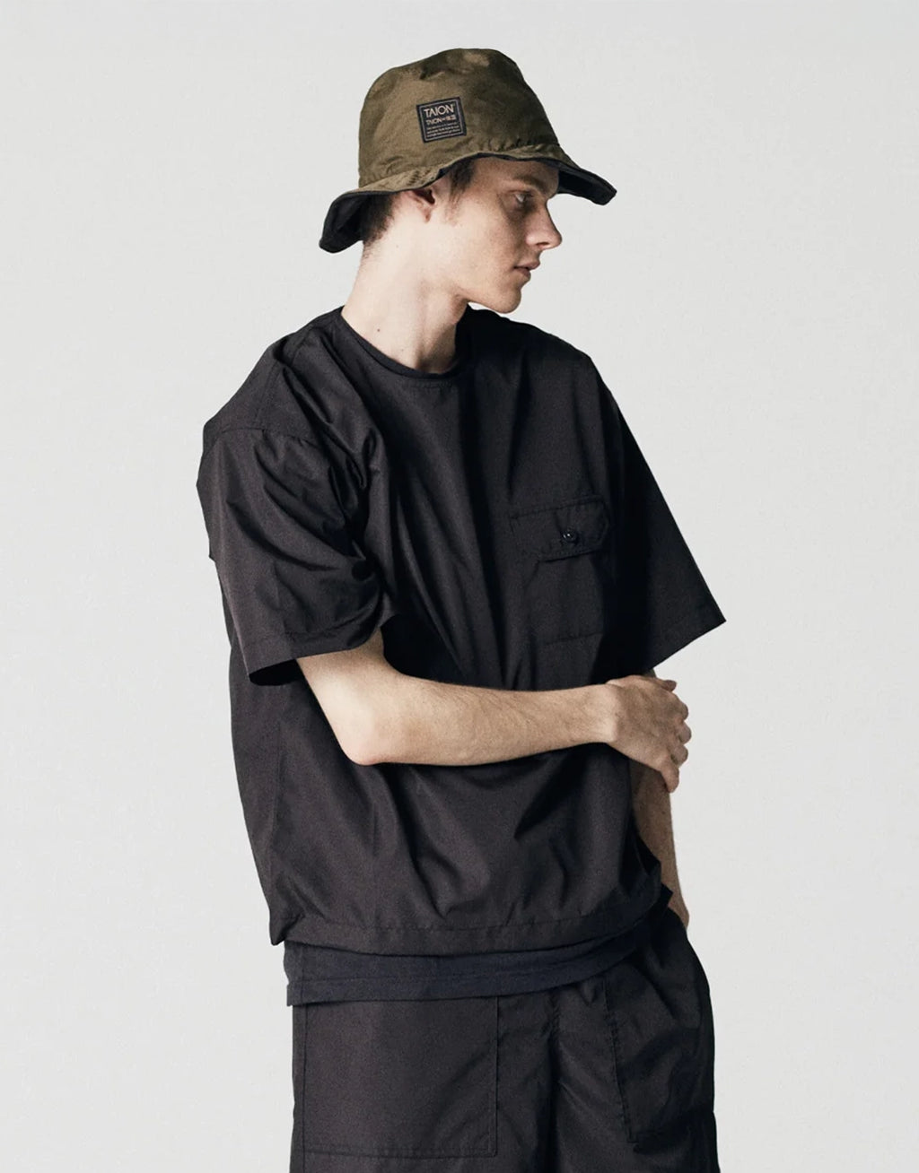 Military Half Sleeve Nylon T-Shirt - Black