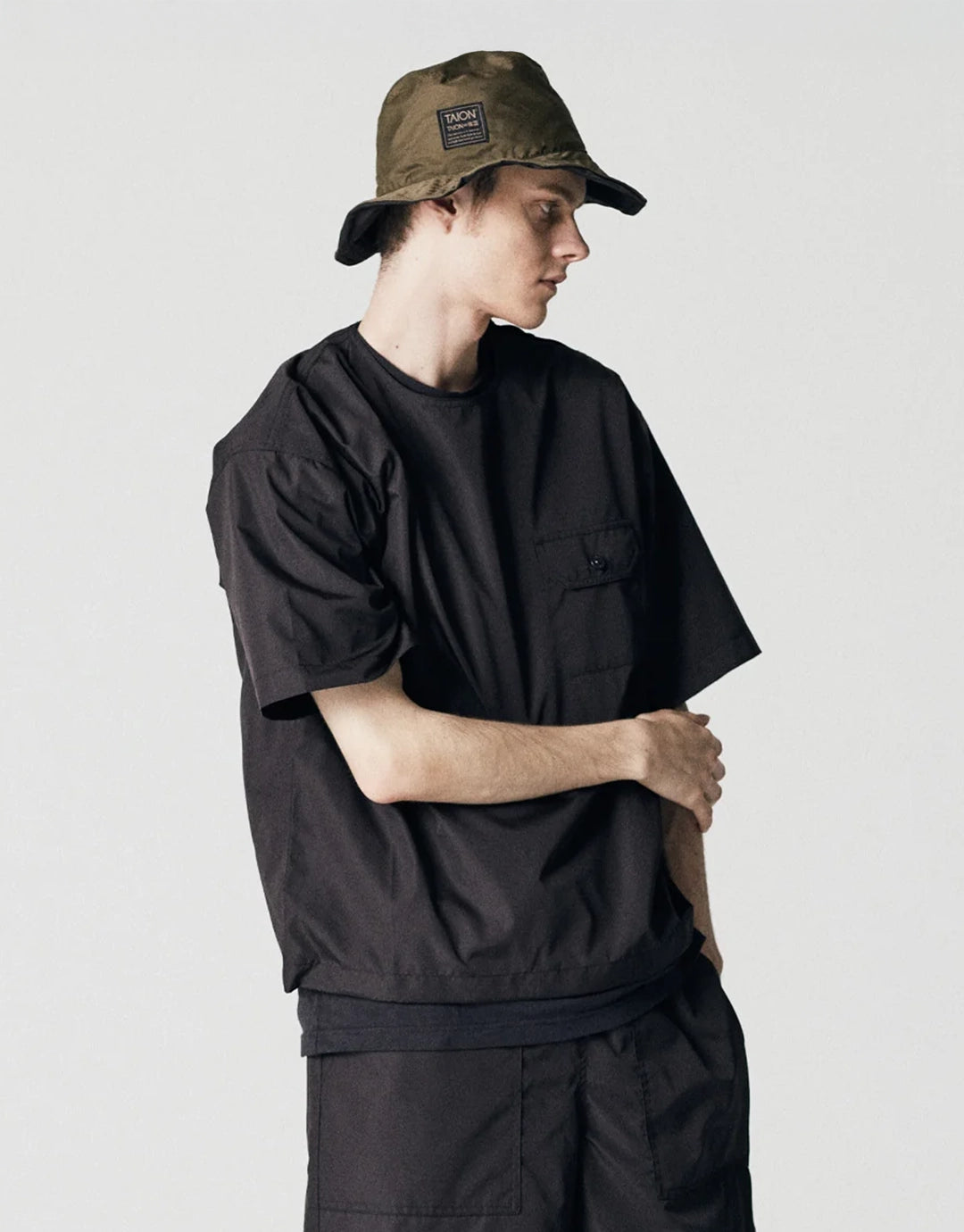 Military Half Sleeve Nylon T-Shirt - Black