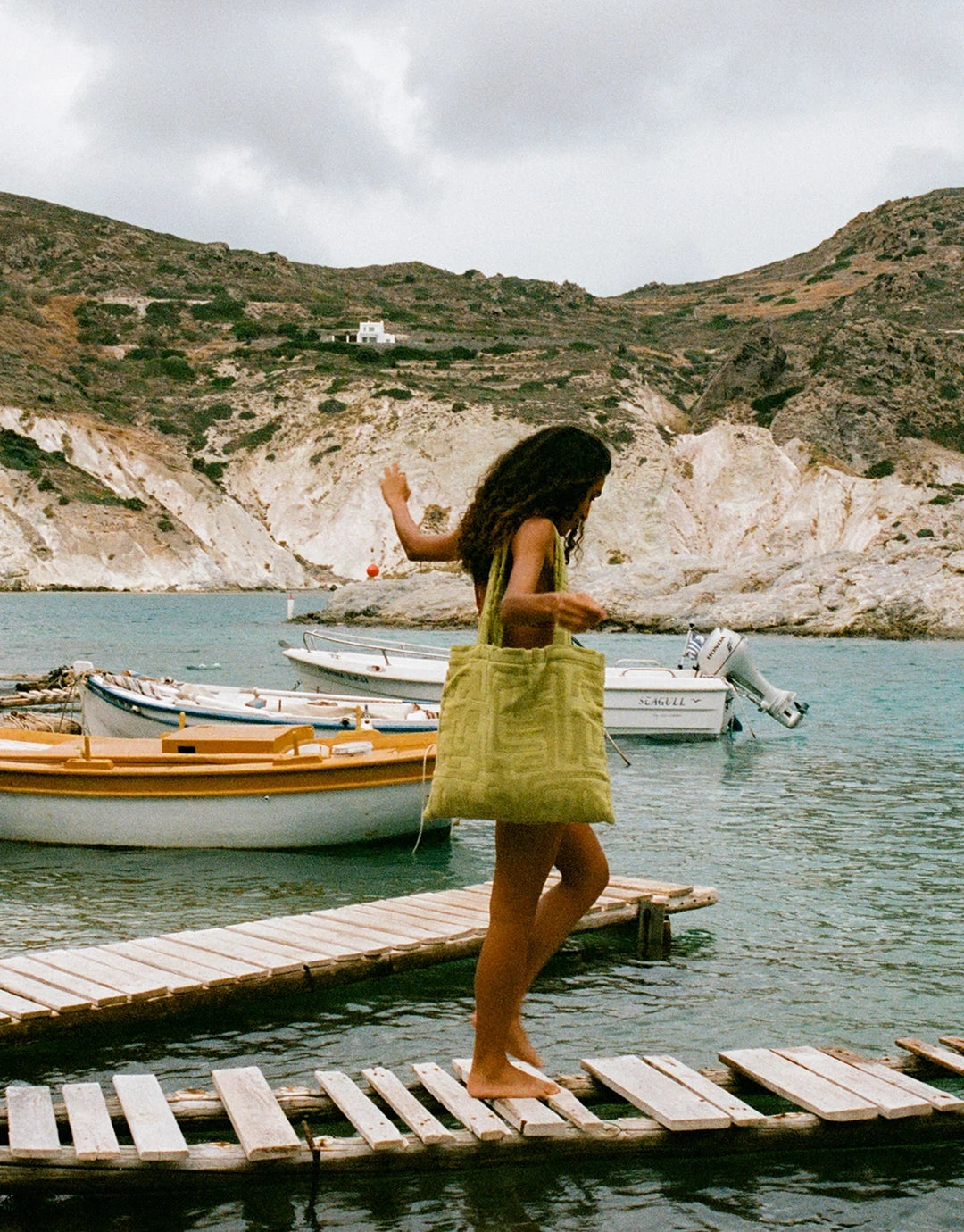 Towelling Tote Bag - Kin Aloe