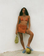 Towelling Wrap Skirt - Kin Clay by Soleil Soleil - view 4