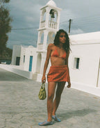 Towelling Wrap Skirt - Kin Clay by Soleil Soleil - view 5