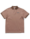 Tunnel Short Sleeve Polo Shirt - Brown / Salmon by Butter Goods