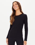 Tammy Long Sleeve Top - Black by The Upside