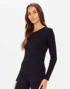 Tammy Long Sleeve Top - Black by The Upside - view 3