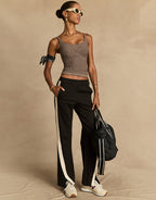 Petra Flare Pants - Black by The Upside - view 6
