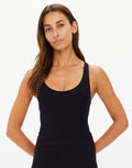 Peached Laurie Tank Top - Black by The Upside