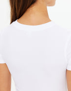 Shelter Fitted Tee - White by The Upside - view 5